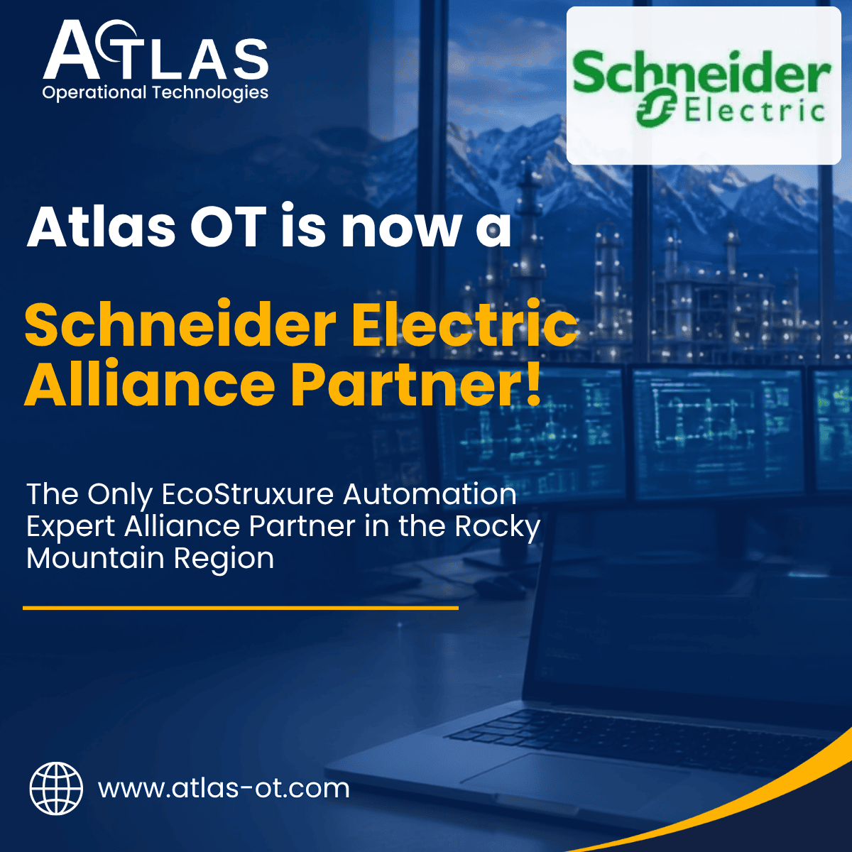 Atlas OT Announces Strategic Alliance Partnership with Schneider Electric, Becoming the Only EcoStruxure™ Automation Expert Alliance Partner in the Rocky Mountain Region